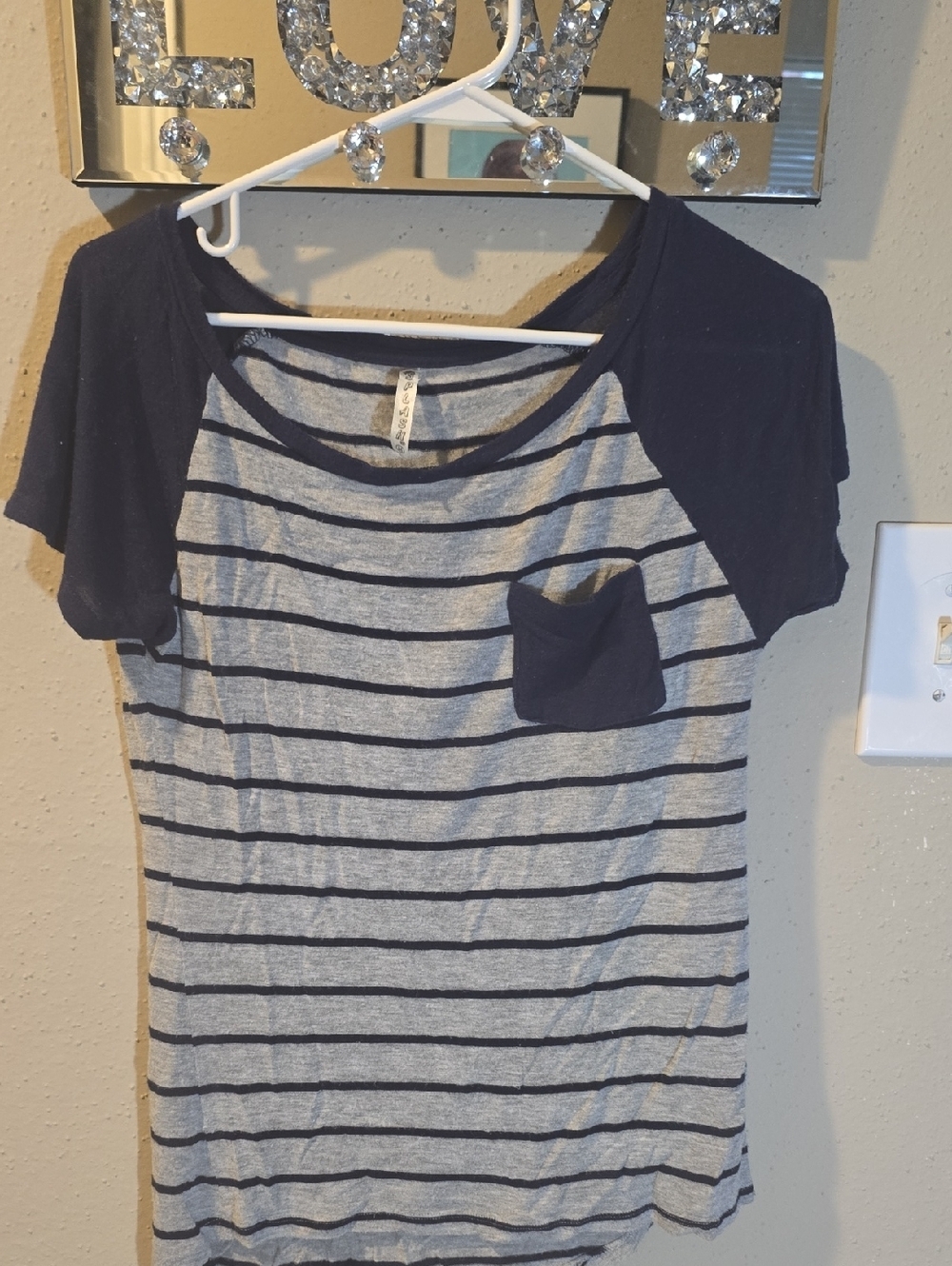 SPALASH STRIPE GRAY AND BLUE MEDIUM SHIRT